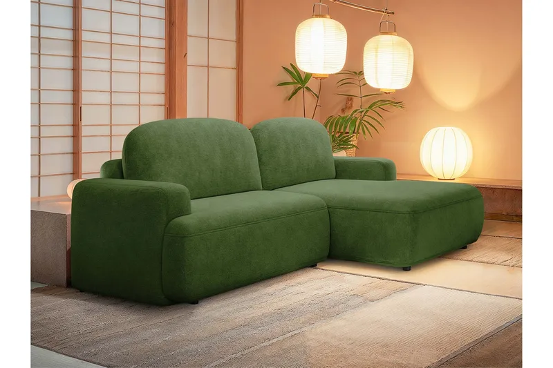 Lifeina Bäddsoffa m. Divan 2-sits - Grön - Möbler - Soffa - Bäddsoffa - Bäddsoffa divan