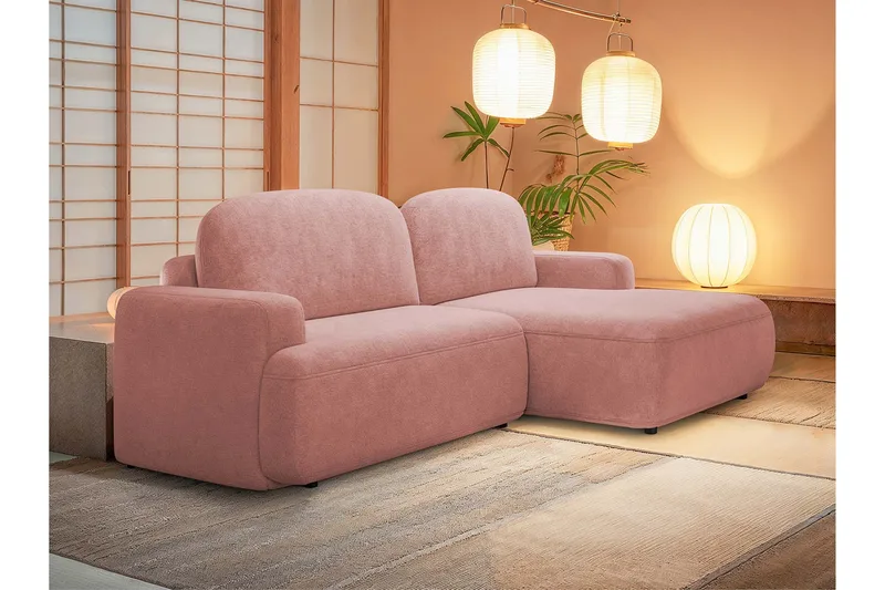 Lifeina Bäddsoffa m. Divan 2-sits - Rosa - Möbler - Soffa - Bäddsoffa - Bäddsoffa divan