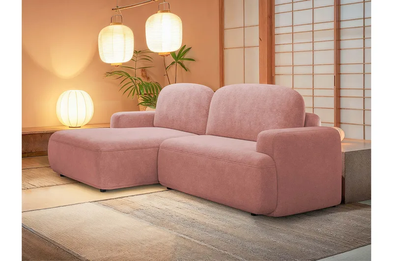 Lifeina Bäddsoffa m. Divan 2-sits - Rosa - Möbler - Soffa - Bäddsoffa - Bäddsoffa divan
