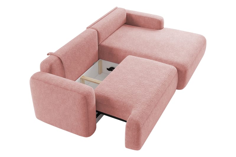 Lifeina Bäddsoffa m. Divan 2-sits - Vit/Rosa - Möbler - Soffa - Bäddsoffa - Bäddsoffa divan