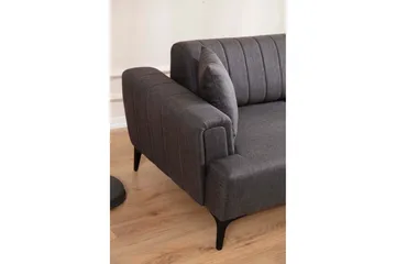Lilesville Bäddsoffa med divan - Mörkgrå - Möbler - Soffa - Bäddsoffa - Bäddsoffa divan