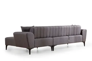 Lilesville Bäddsoffa med divan - Mörkgrå - Möbler - Soffa - Bäddsoffa - Bäddsoffa divan