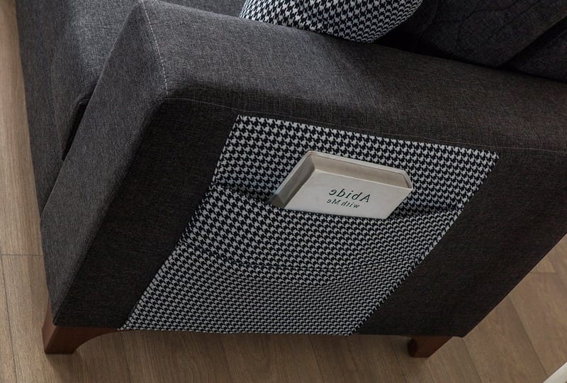 Loftia Hörnsoffa-bäddsoffa 230x90x150 cm - Antracitgrå - Möbler - Soffa - Bäddsoffa - Hörnbäddsoffa