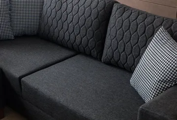 Loftia Hörnsoffa-bäddsoffa 230x90x150 cm - Antracitgrå - Möbler - Soffa - Bäddsoffa - Hörnbäddsoffa