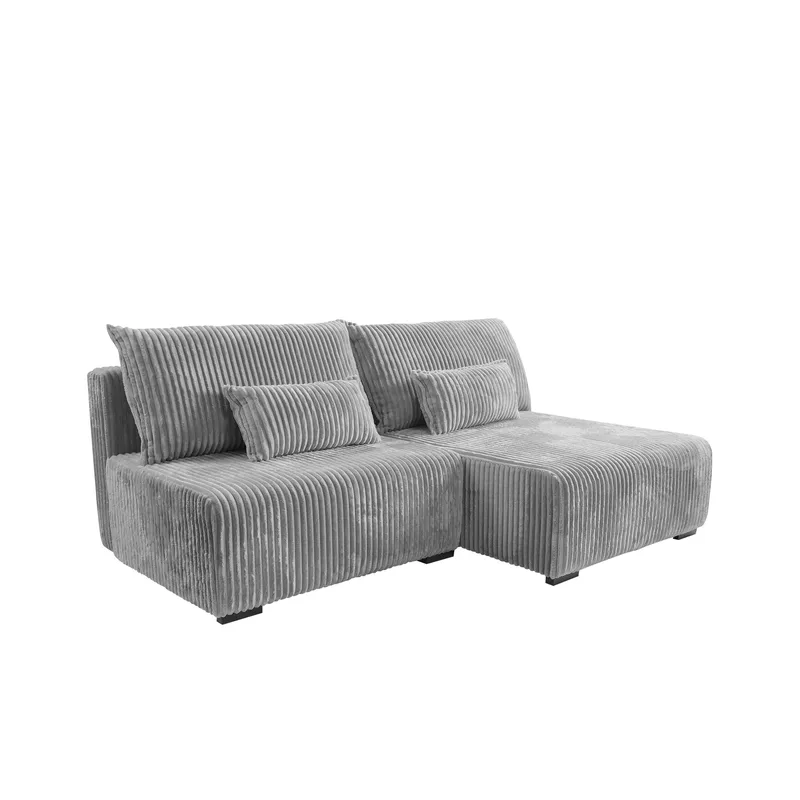 Lorynn 3-sits Bäddsoffa med divan, grå