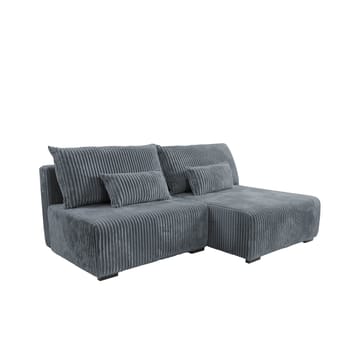 Lorynn 3-sits Bäddsoffa med divan - grå - Möbler - Soffa - Bäddsoffa - Hörnbäddsoffa