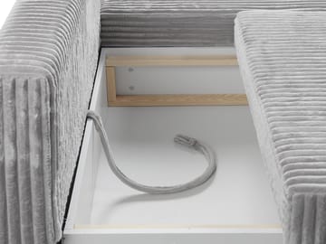 Lorynn 3-sits Bäddsoffa med divan - svart - Möbler - Soffa - Bäddsoffa - Hörnbäddsoffa