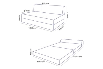 Magaria 2-sits Bäddsoffa - Antracit - Möbler - Soffa - Bäddsoffa - 2 sits bäddsoffa