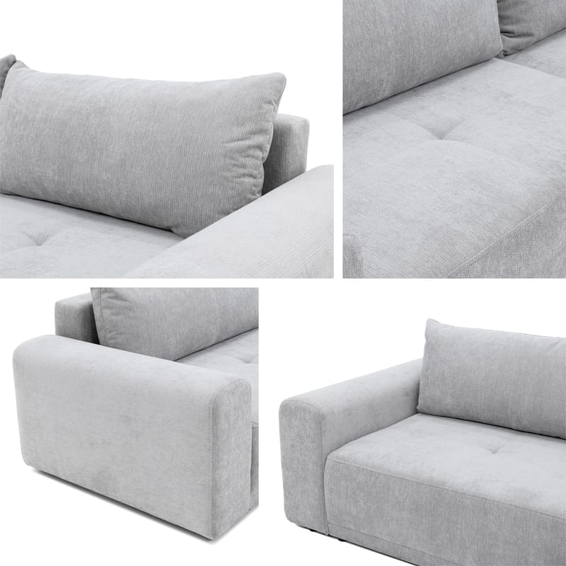 Malor 3-sits Bäddsoffa med divan Vänstervänd - beige - Möbler - Soffa - Bäddsoffa - Hörnbäddsoffa