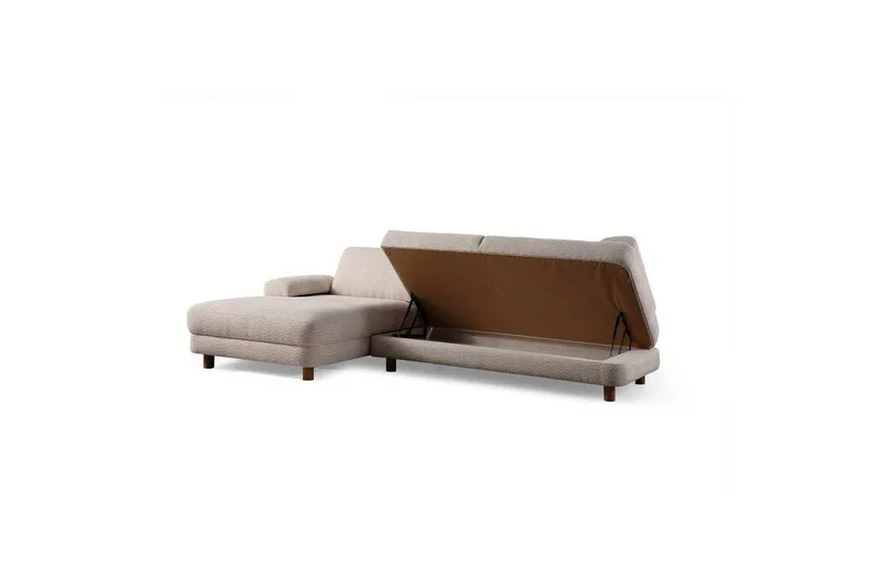 Mami Bäddsoffa med Divan 4-sits - Cream - Möbler - Soffa - Bäddsoffa - Hörnbäddsoffa