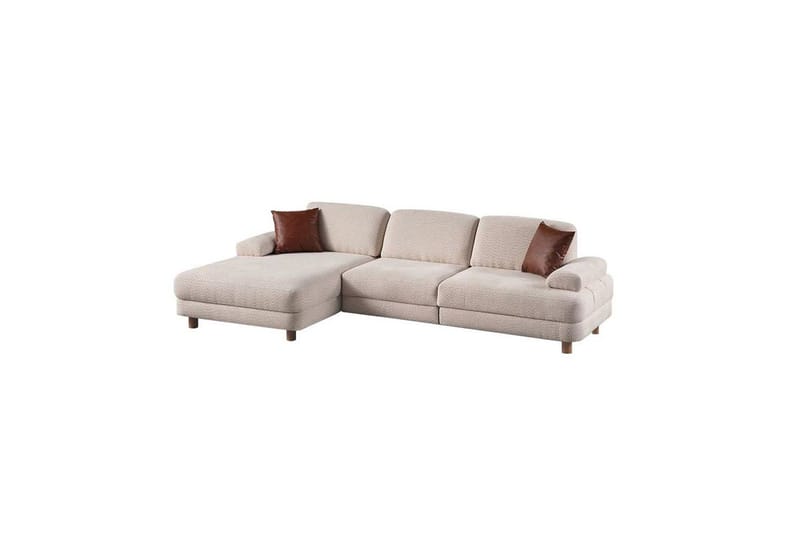 Mami Bäddsoffa med Divan 4-sits - Cream - Möbler - Soffa - Bäddsoffa - Hörnbäddsoffa