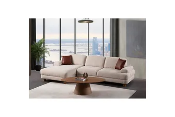 Mami Bäddsoffa med Divan 4-sits - Cream - Möbler - Soffa - Bäddsoffa - Hörnbäddsoffa