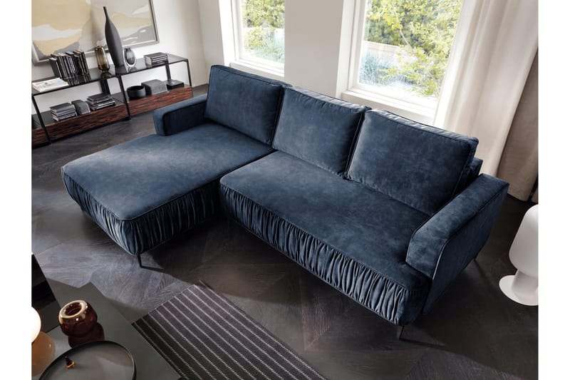Marisana Bäddsoffa m. Divan 3-sits - Blå - Möbler - Soffa - Bäddsoffa - Bäddsoffa divan