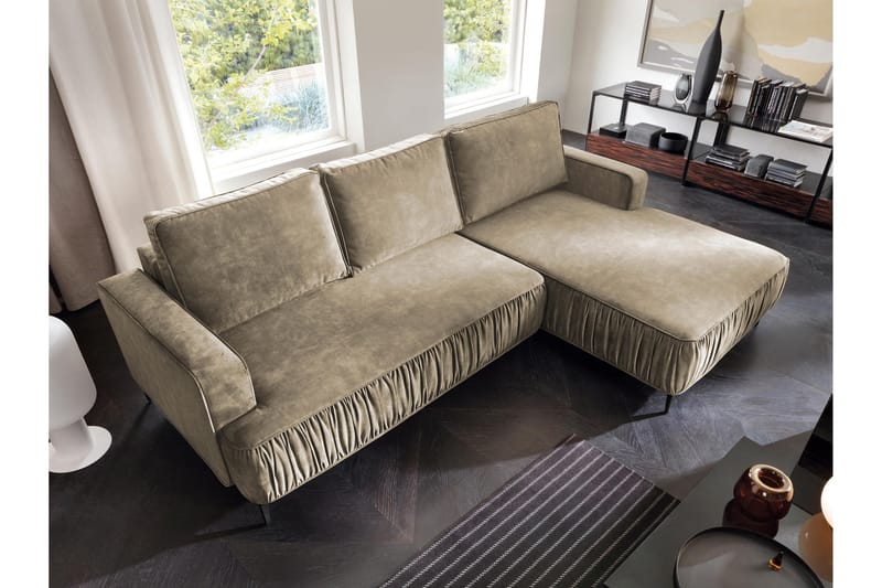 Marisana Bäddsoffa m. Divan 3-sits - Brun - Möbler - Soffa - Bäddsoffa - Bäddsoffa divan