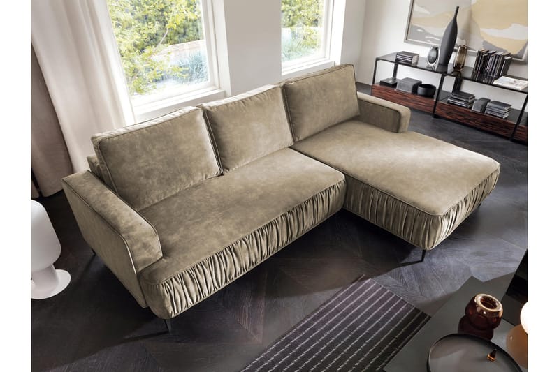Marisana Bäddsoffa m. Divan 3-sits - Brun - Möbler - Soffa - Bäddsoffa - Bäddsoffa divan