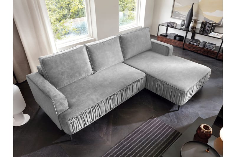 Marisana Bäddsoffa m. Divan 3-sits - Grå - Möbler - Soffa - Bäddsoffa - Bäddsoffa divan