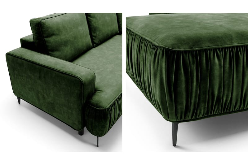 Marisana Bäddsoffa m. Divan 3-sits - Grön - Möbler - Soffa - Bäddsoffa - Bäddsoffa divan