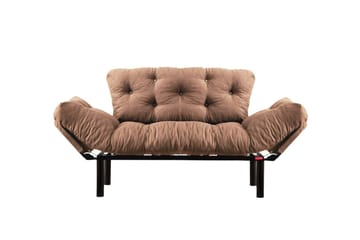 Maryborough 2-sits Rektangulär Fällbar Bäddsoffa 70x187 cm i Tyg - Brun - Möbler - Soffa - Bäddsoffa - 2 sits bäddsoffa