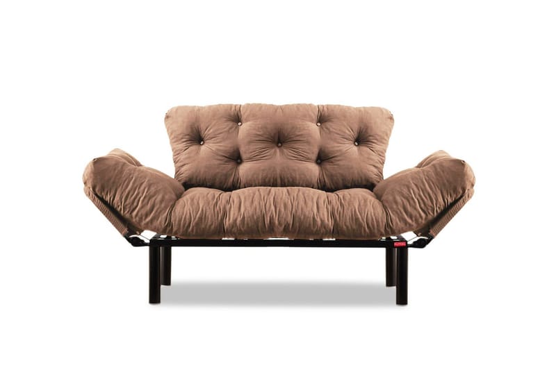 Maryborough 2-sits Rektangulär Fällbar Bäddsoffa 70x187 cm i Tyg - Brun - Möbler - Soffa - Bäddsoffa - 2 sits bäddsoffa