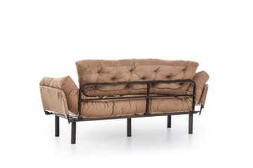 Maryborough 2-sits Rektangulär Fällbar Bäddsoffa 70x225 cm i Tyg - Brun - Möbler - Soffa - Bäddsoffa - 2 sits bäddsoffa