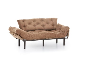 Maryborough 2-sits Rektangulär Fällbar Bäddsoffa 70x225 cm i Tyg - Brun - Möbler - Soffa - Bäddsoffa - 2 sits bäddsoffa