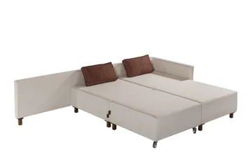 Matris 4-sits Bäddsoffa med Divan - Beige - Möbler - Soffa - Bäddsoffa - Bäddsoffa divan