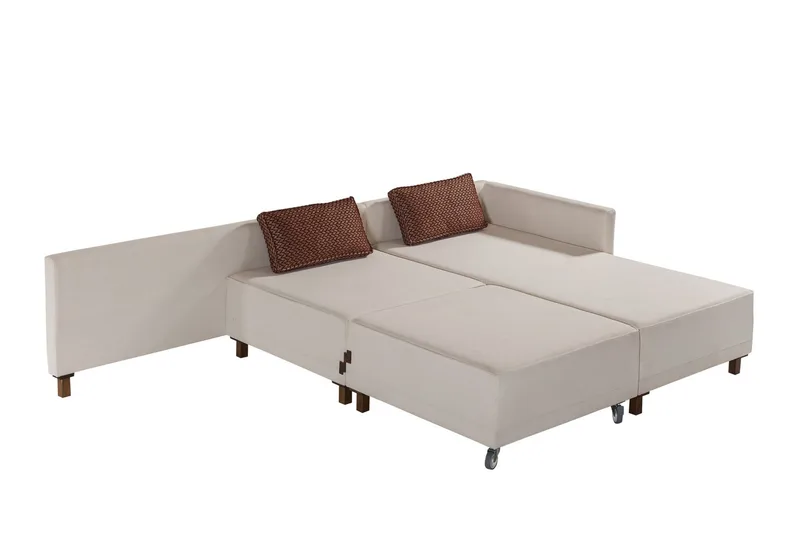 Matris 4-sits Bäddsoffa med Divan - Beige - Möbler - Soffa - Bäddsoffa - Bäddsoffa divan