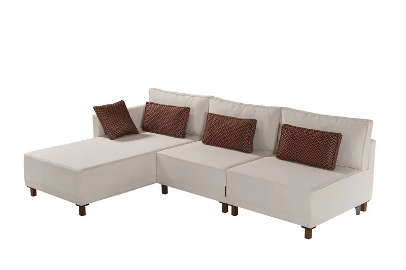Matris 4-sits Bäddsoffa med Divan - Beige - Möbler - Soffa - Bäddsoffa - Bäddsoffa divan
