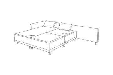 Matris 4-sits Bäddsoffa med Divan - Beige - Möbler - Soffa - Bäddsoffa - Bäddsoffa divan