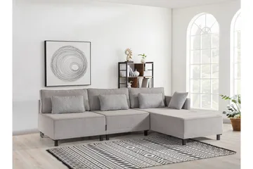 Matris 4-sits Bäddsoffa med Divan - Grå - Möbler - Soffa - Bäddsoffa - Bäddsoffa divan