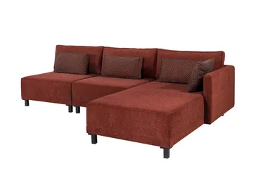 Matris 4-sits Bäddsoffa med Divan - Röd - Möbler - Soffa - Bäddsoffa - Bäddsoffa divan