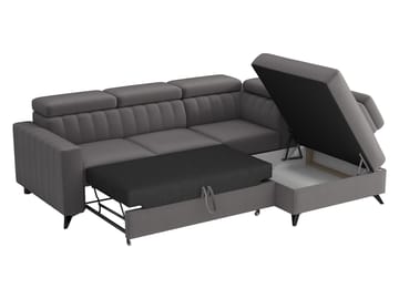 Milano 4-sits Bäddsoffa schäslong höger med förvaring - gul - Möbler - Soffa - Bäddsoffa - Hörnbäddsoffa