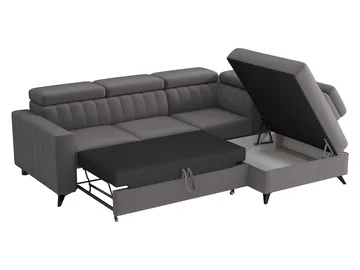 Milano 4-sits Bäddsoffa schäslong vänster med förvaring - brun - Möbler - Soffa - Bäddsoffa - Hörnbäddsoffa