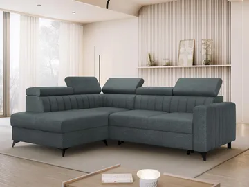 Milano 4-sits Bäddsoffa schäslong vänster med förvaring - Mörkgrå - Möbler - Soffa - Bäddsoffa - Hörnbäddsoffa