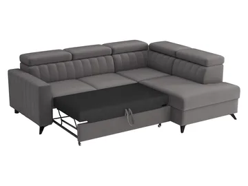 Milano 4-sits Bäddsoffa schäslong vänster med förvaring - Mörkgrå - Möbler - Soffa - Bäddsoffa - Hörnbäddsoffa