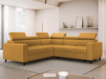 Milano 5-sits Bäddsoffa hörn med förvaring - Gul - Möbler - Soffa - Bäddsoffa - Hörnbäddsoffa