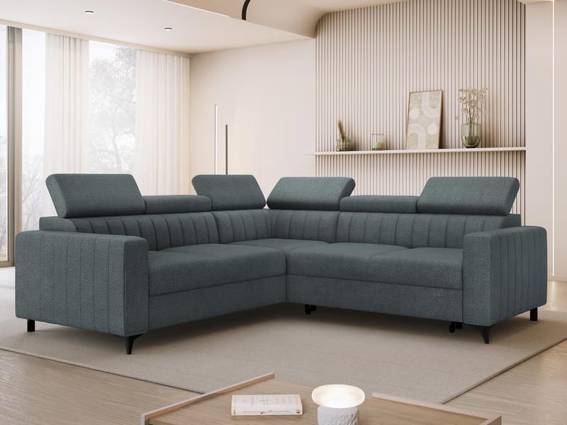 Milano 5-sits Bäddsoffa hörn med förvaring - Mörkgrå - Möbler - Soffa - Bäddsoffa - Hörnbäddsoffa