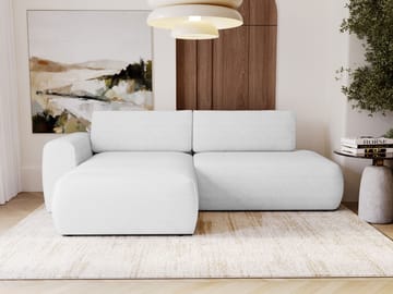 Milias 3-sits Bäddsoffa med Divan Vänster och Förvaring - Vit - Möbler - Soffa - Bäddsoffa - Hörnbäddsoffa