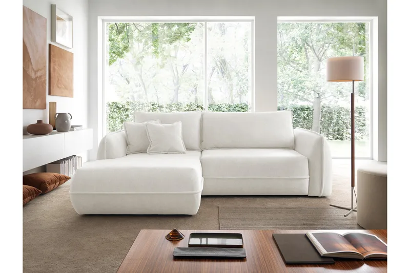 Mirana Bäddsoffa med Divan 3-sits - Vit - Möbler - Soffa - Bäddsoffa - Bäddsoffa divan