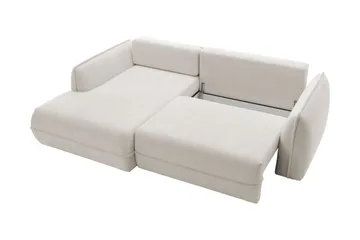 Mirana Bäddsoffa med Divan 3-sits - Vit - Möbler - Soffa - Bäddsoffa - Bäddsoffa divan