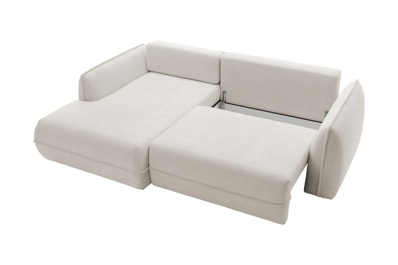 Mirana Bäddsoffa med Divan 3-sits - Vit - Möbler - Soffa - Bäddsoffa - Bäddsoffa divan