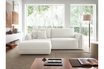 Mirana Bäddsoffa med Divan 3-sits - Vit - Möbler - Soffa - Bäddsoffa - Bäddsoffa divan