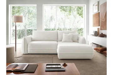 Mirana Bäddsoffa med Divan 3-sits - Vit - Möbler - Soffa - Bäddsoffa - Bäddsoffa divan