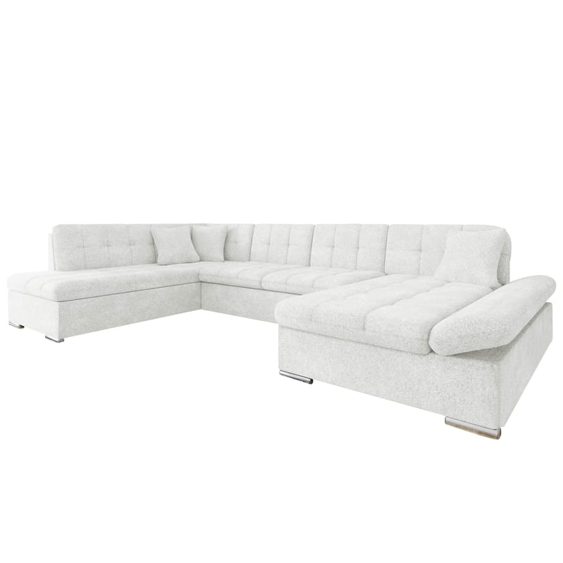 Mireo U-formad 5-sits Bäddsoffa med förvaring - vit - Möbler - Soffa - Bäddsoffa - Hörnbäddsoffa