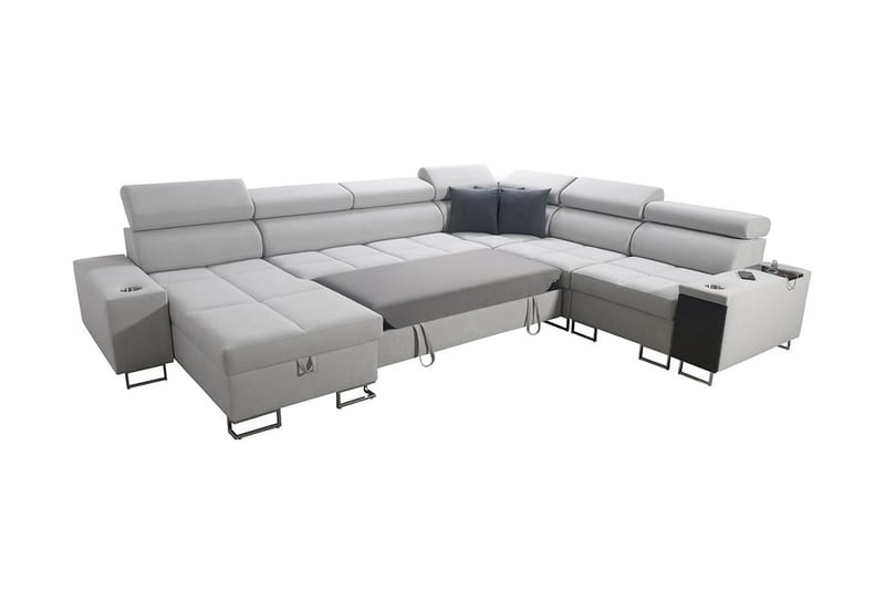 Morenia 4-sits Hörnbäddsoffa Vänster - Ljusgrå - Möbler - Soffa - Bäddsoffa - Hörnbäddsoffa