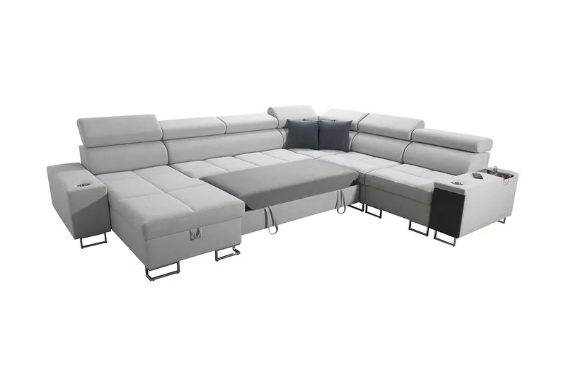 Morenia 4-sits Hörnbäddsoffa Vänster - Vit - Möbler - Soffa - Bäddsoffa - Bäddsoffa längsbäddad