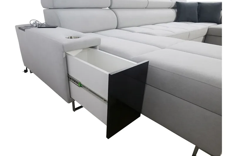 Morenia Bäddsoffa m. Divan och Schäslong - Möbler - Soffa - Bäddsoffa - Bäddsoffa divan
