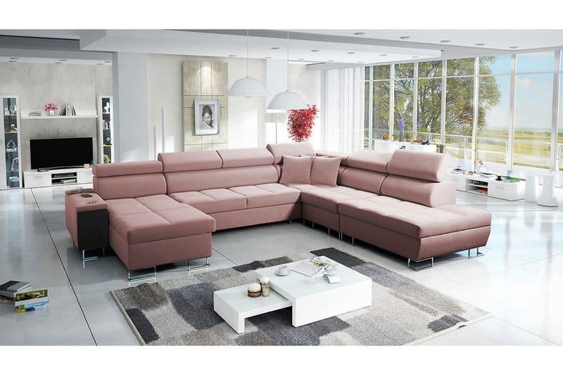 Morenia Bäddsoffa m. Divan och Schäslong - Möbler - Soffa - Bäddsoffa - Bäddsoffa divan