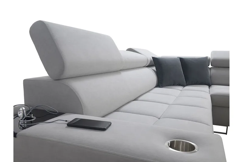 Morenia Bäddsoffa m. Schäslong L-formad - Möbler - Soffa - Bäddsoffa - Hörnbäddsoffa