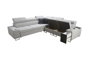 Morenia Hörnbäddsoffa - Vit - Möbler - Soffa - Bäddsoffa - Bäddsoffa längsbäddad